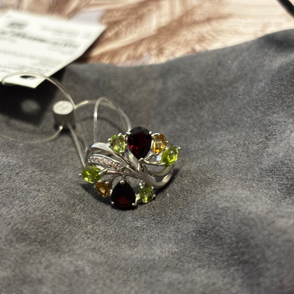 Silver S925 stones ring - Picture 1 of 3